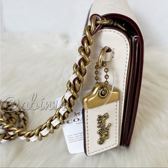 NWT Coach 1941 Dinky in Signature Leather with Chain Leather Strap - Picture 7 of 10